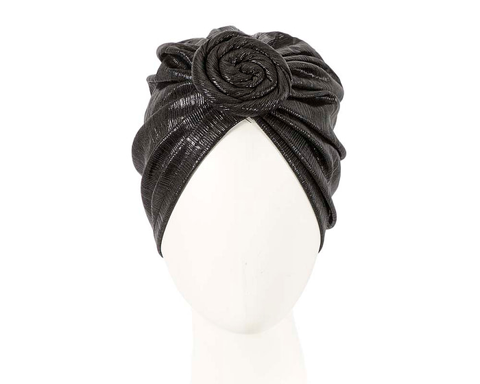 Shiny black turban by Max Alexander - Hats From OZ