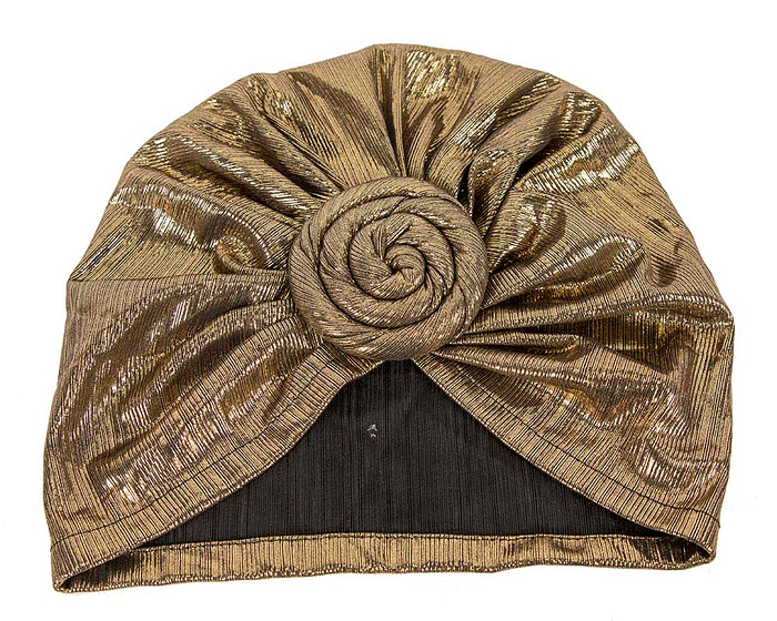 Shiny gold turban by Max Alexander - Hats From OZ