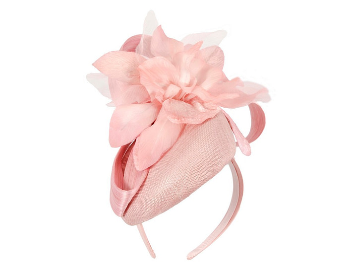 Tall pink racing pillbox fascinator by Fillies Collection - Hats From OZ