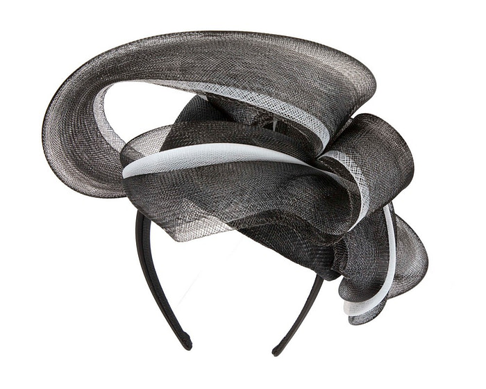 Black and white racing fascinator by Fillies Collection - Hats From OZ