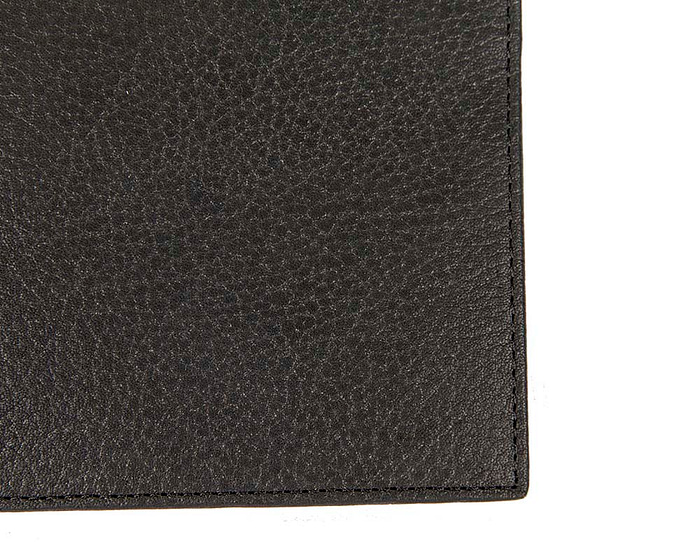 Black Kangaroo Leather Mens Wallet Two Fold - Hats From OZ