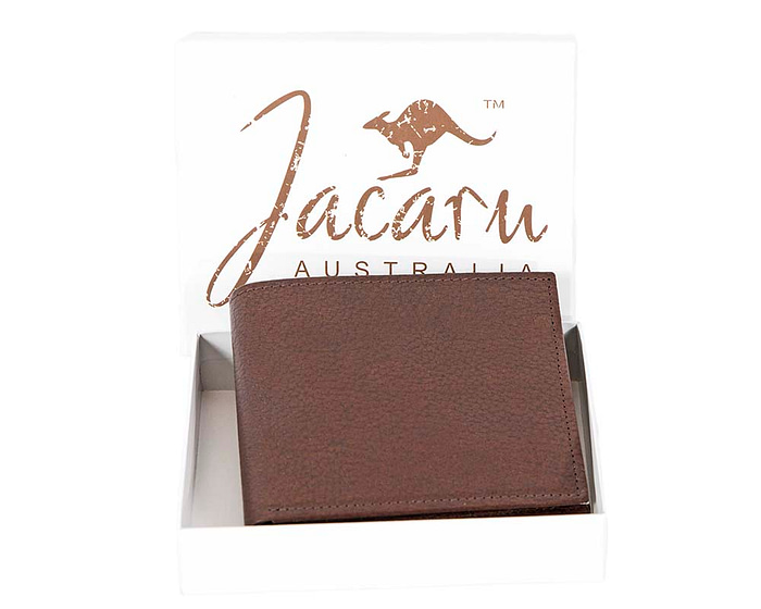 Brown Kangaroo Leather Mens Wallet Two Fold - Hats From OZ