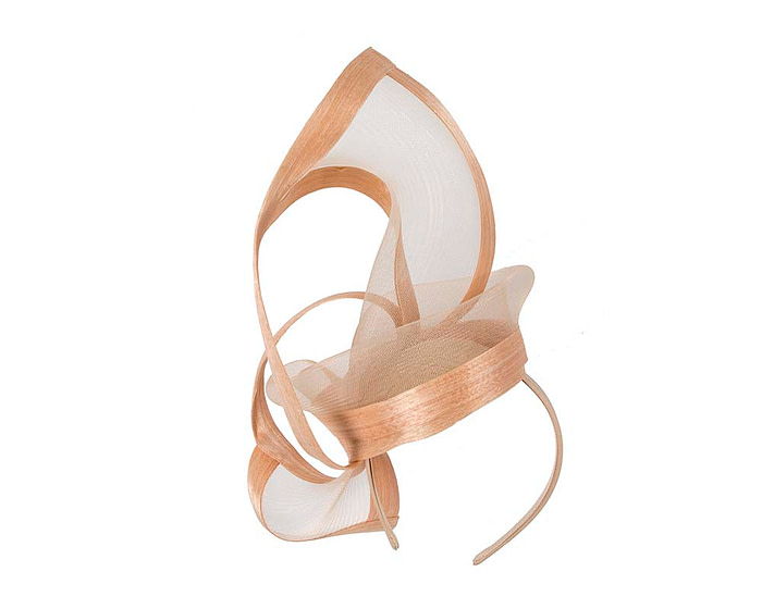 Nude edgy racing fascinator by Fillies Collection - Hats From OZ
