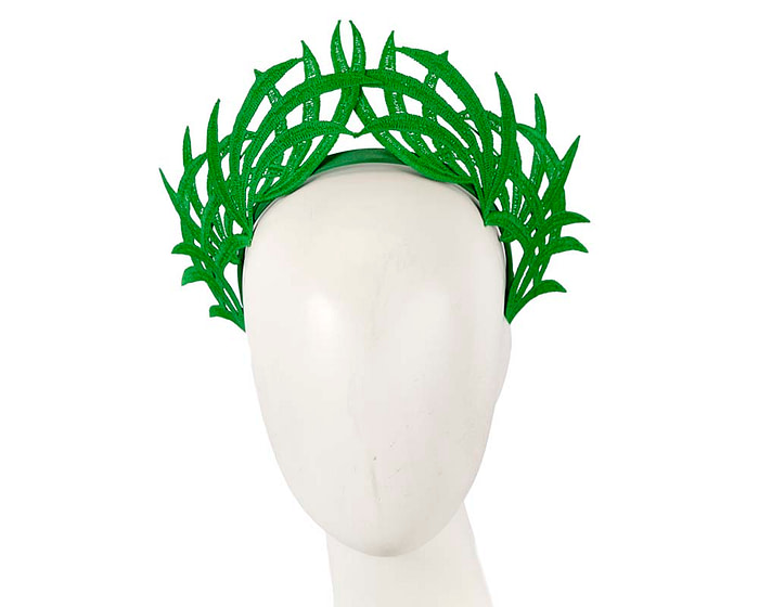 Green lace crown fascinator by Max Alexander - Hats From OZ