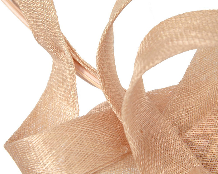 Edgy tall nude fascinator by Max Alexander - Hats From OZ