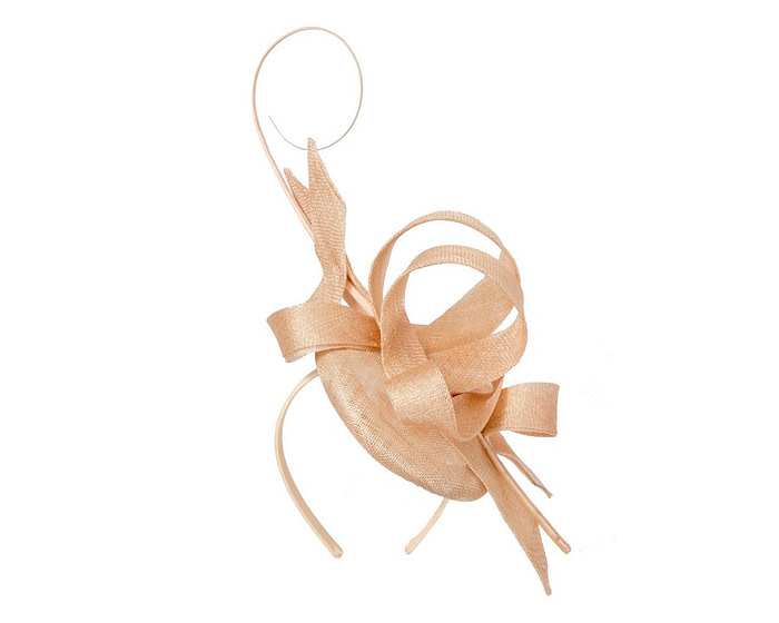 Edgy tall nude fascinator by Max Alexander - Hats From OZ