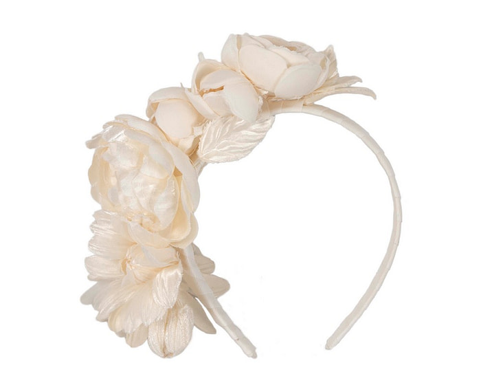 Ivory cream flower headband by Max Alexander - Hats From OZ