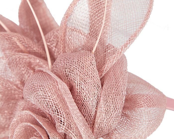 Dusty Pink sinamay flower fascinator by Max Alexander - Hats From OZ