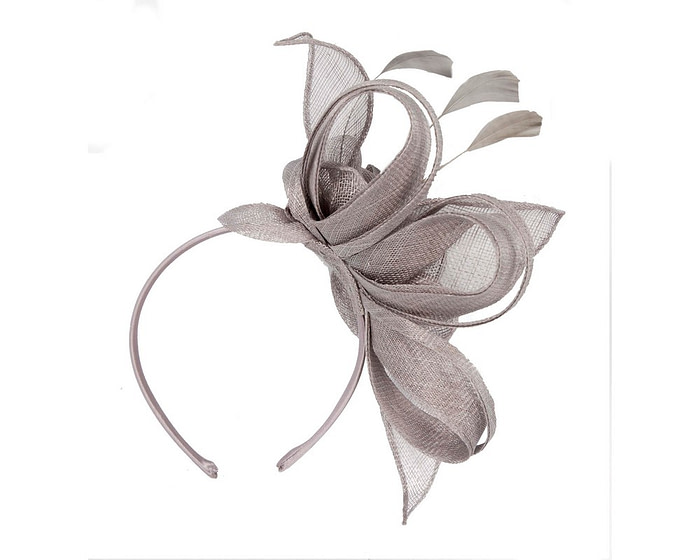 Silver sinamay flower fascinator by Max Alexander - Hats From OZ