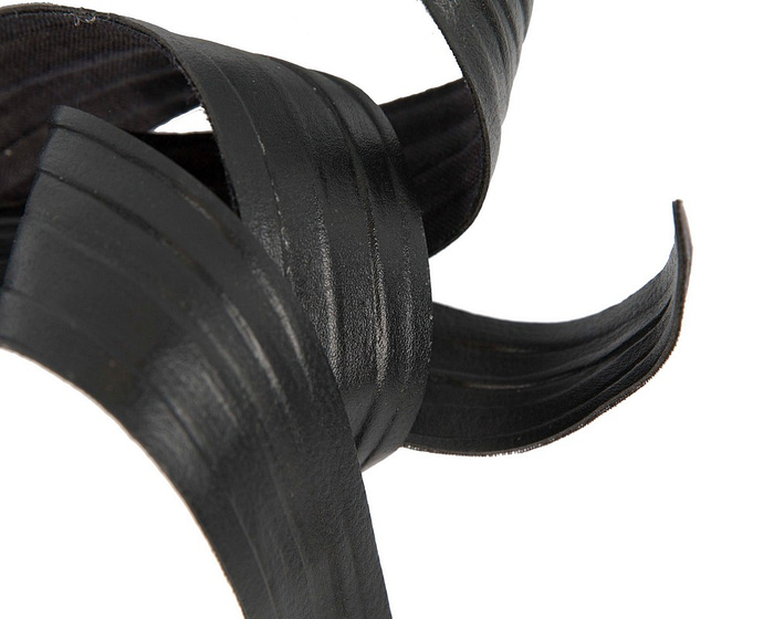 Black sculptured leaves fascinator by Max Alexander - Hats From OZ