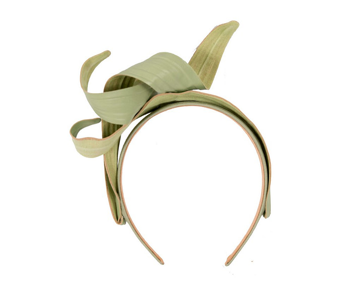 Mint sculptured leaves fascinator by Max Alexander - Hats From OZ