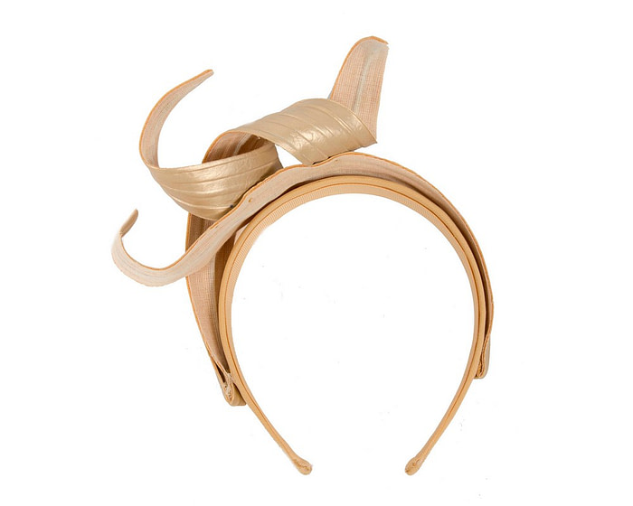 Nude sculptured leaves fascinator by Max Alexander - Hats From OZ