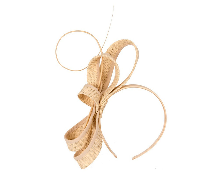 Nude loops and feather fascinator by Max Alexander - Hats From OZ