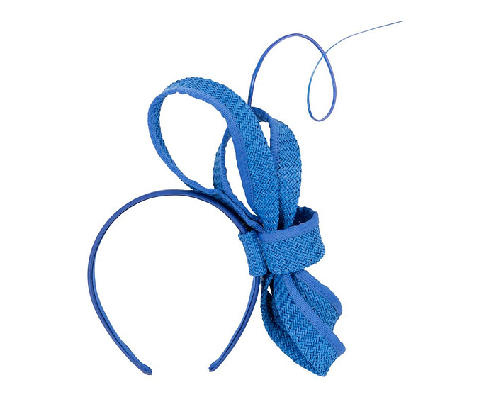 Royal Blue loops and feather fascinator by Max Alexander - Hats From OZ