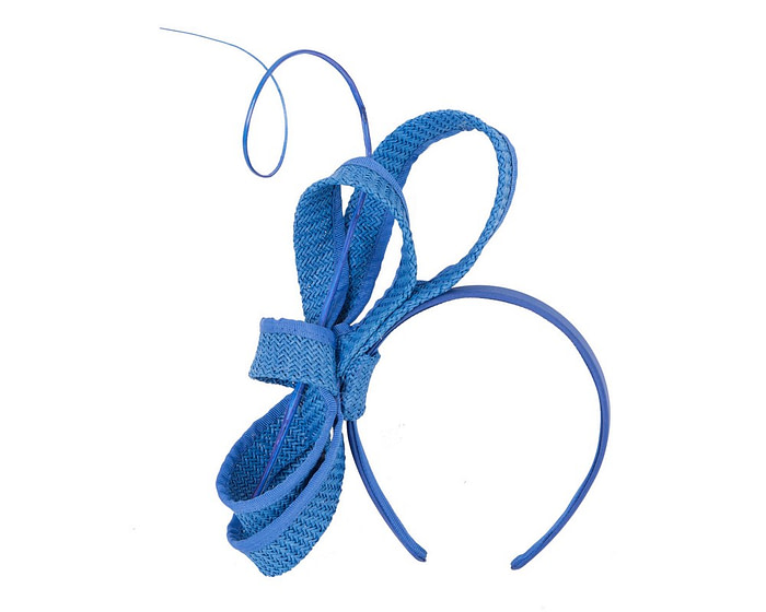 Royal Blue loops and feather fascinator by Max Alexander - Hats From OZ