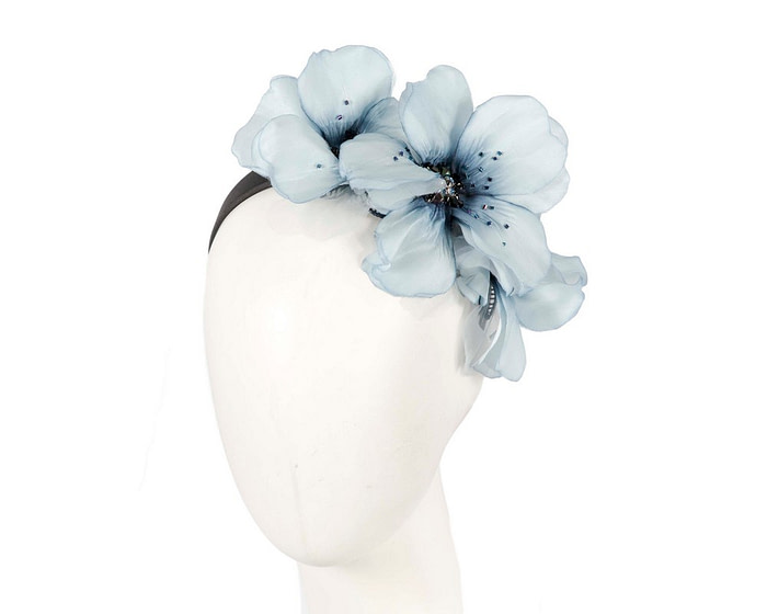 Exclusive blue flower headband fascinator by Fillies Collection - Hats From OZ