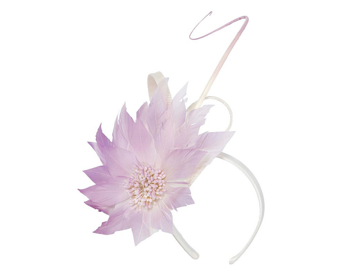 Lilac feather flower fascinator by Max Alexander - Hats From OZ