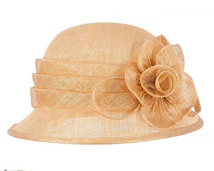 Gold Ladies Cloche Racing Hat by Max Alexander - Hats From OZ