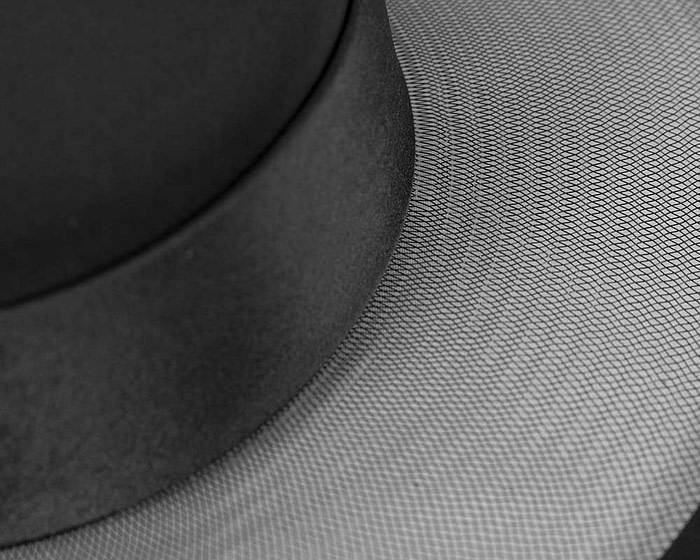 Black designers boater hat - Hats From OZ