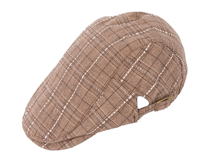 Beige tweed flat cap by Max Alexander - Hats From OZ