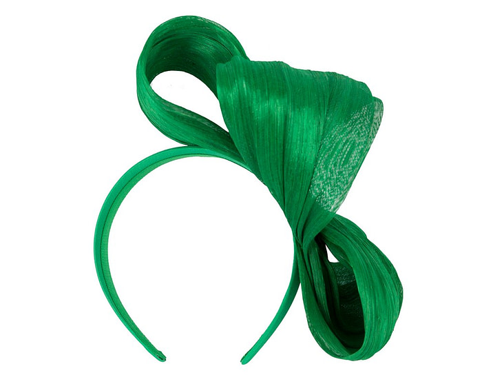 Exclusive green silk abaca bow by Fillies Collection - Hats From OZ