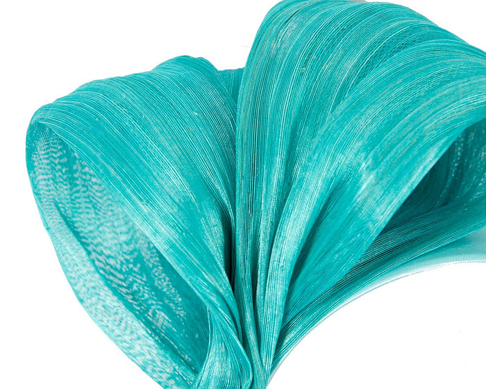 Exclusive turquoise silk abaca bow by Fillies Collection - Hats From OZ