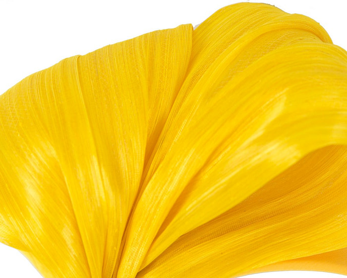 Exclusive yellow silk abaca bow by Fillies Collection - Hats From OZ