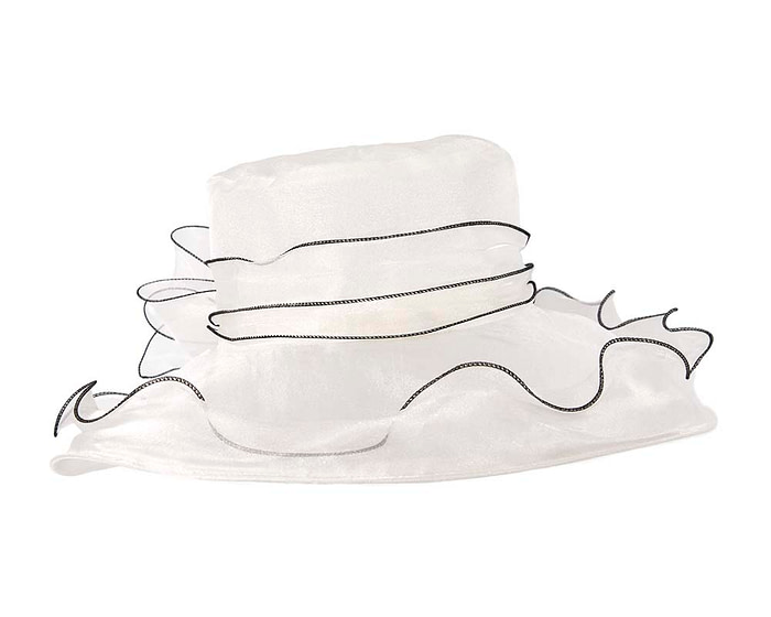 Large White Organza Racing Hat - Hats From OZ