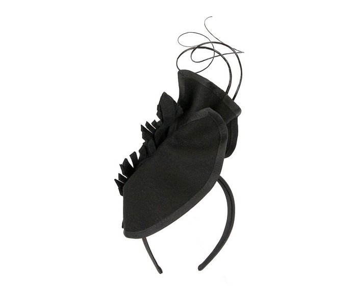Exclusive black felt winter racing fascinator by Fillies Collection - Hats From OZ