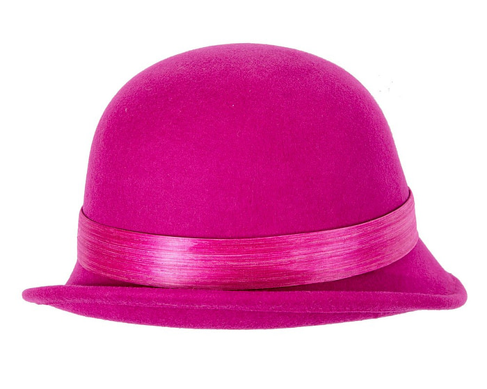 Exclusive fuchsia cloche winter hat by Fillies Collection - Hats From OZ