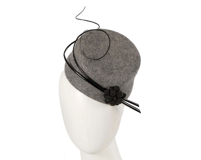 Bespoke grey winter racing fascinator by Fillies Collection - Hats From OZ