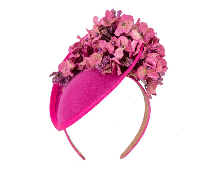 Fuchsia winter racing fascinator by Fillies Collection - Hats From OZ
