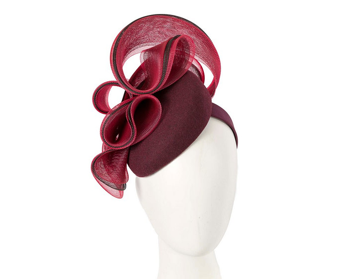 Burgundy winter racing fascinator by Fillies Collection - Hats From OZ