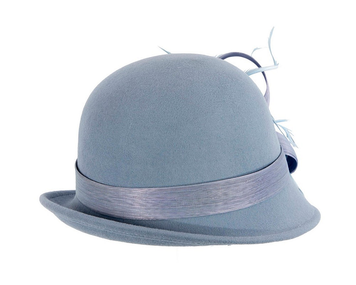 Exclusive light blue cloche winter hat by Fillies Collection - Hats From OZ
