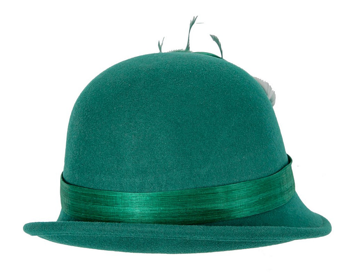 Exclusive green cloche winter hat by Fillies Collection - Hats From OZ