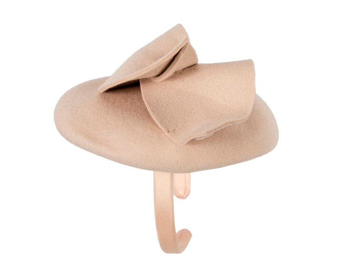 Nude felt fascinator by Max Alexander - Hats From OZ