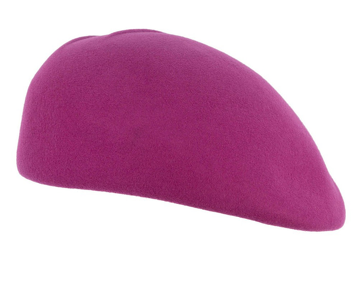 Fuchsia winter felt beret by Max Alexander - Hats From OZ