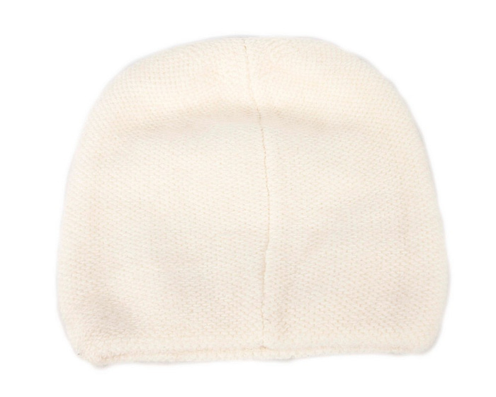 Warm European made woven cream beanie - Hats From OZ