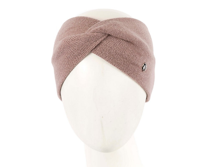 Taupe European Made woolen headband - Hats From OZ