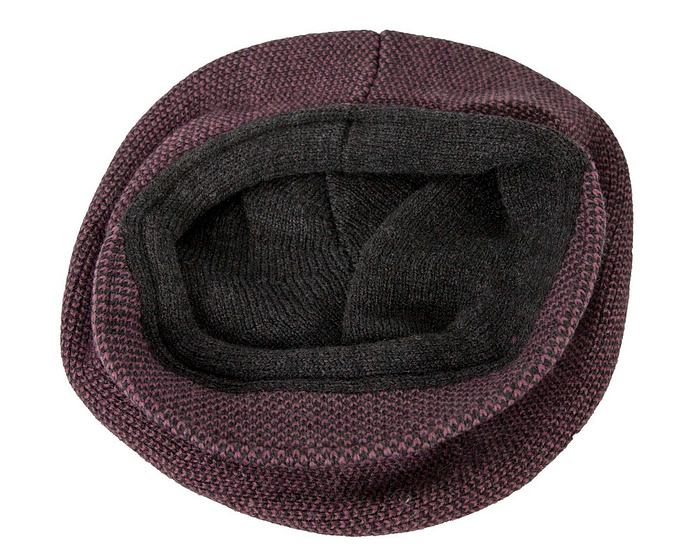 Warm burgundy wool winter fashion beret by Max Alexander - Hats From OZ