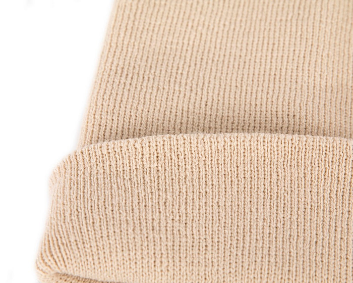 Warm European made beige beanie - Hats From OZ