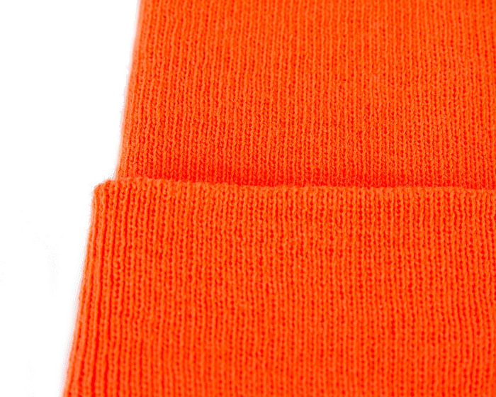 Warm European made orange beanie - Hats From OZ