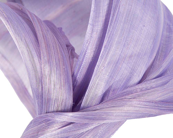 Bespoke lilac silk abaca racing fascinator by Fillies Collection - Hats From OZ
