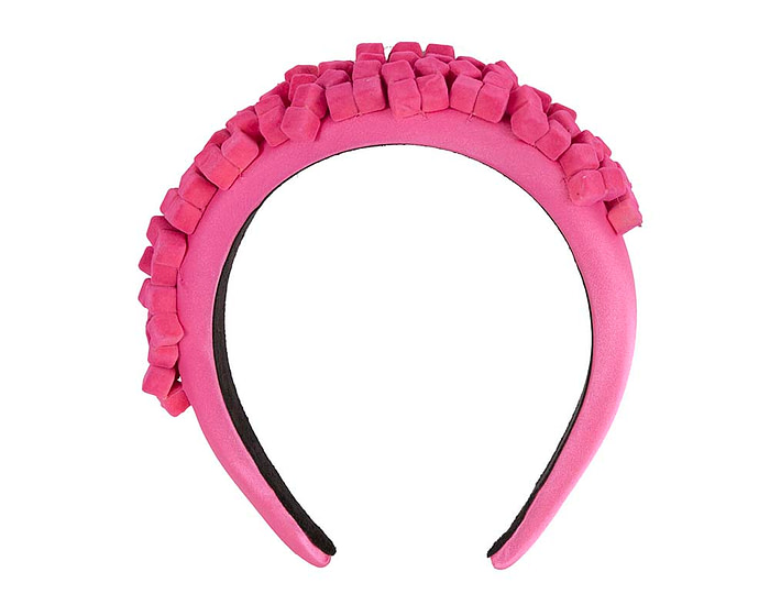 Unique fuchsia fascinator headband by Cupids Millinery - Hats From OZ