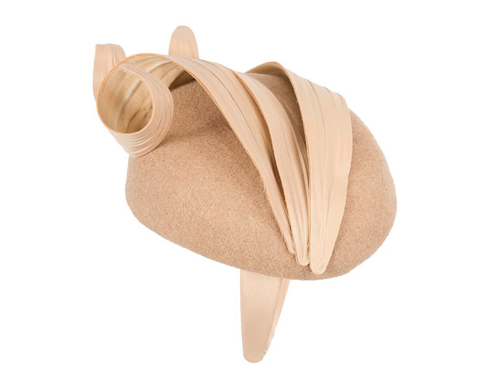 Beige winter racing fascinator by Fillies Collection - Hats From OZ
