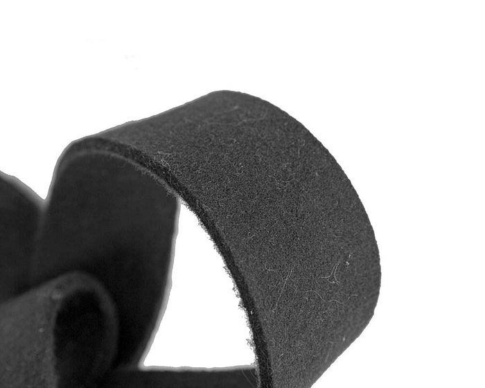 Black felt bow fascinator - Hats From OZ