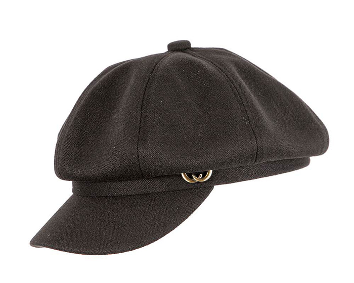 Soft black newsboy cap by Max Alexander - Hats From OZ