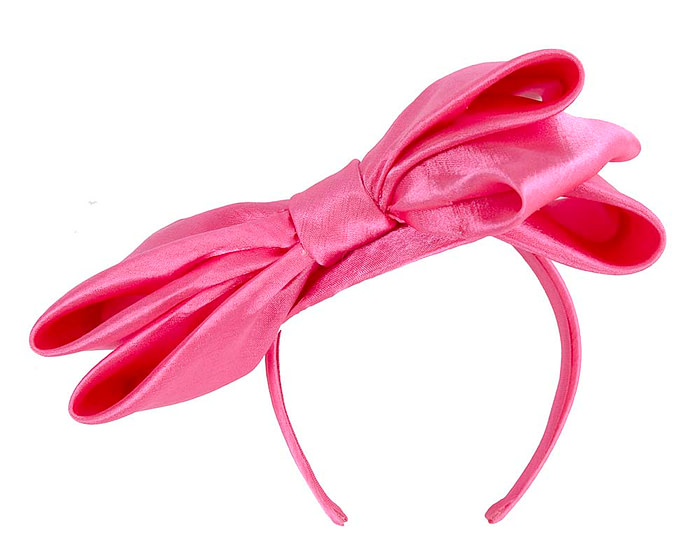 Fuchsia fascinator with big bow by Max Alexander - Hats From OZ