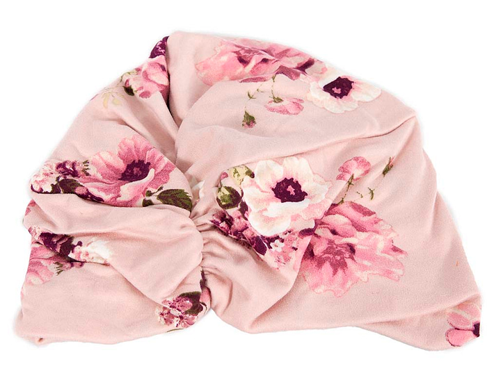 Pink flower turban by Max Alexander - Hats From OZ