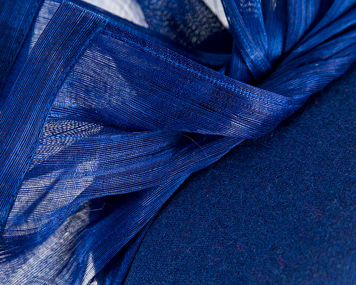 Bespoke royal blue winter racing fascinator by Fillies Collection - Hats From OZ
